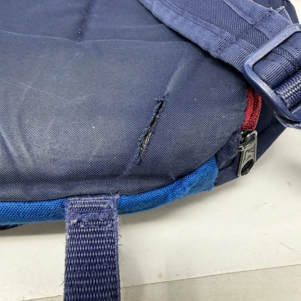 JanSport Backpack Unisex OS Classic Multi Pocket Navy Royal Blue Distressed